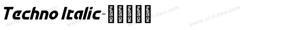 Techno Italic字体转换